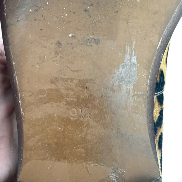 MADEWELL The Frances Loafer in Leopard Calf Hair pointy toe flat slight heel - Picture 4 of 8